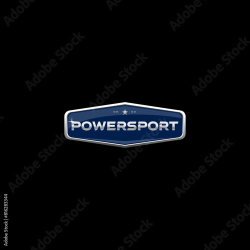 POWER SPORT emblem style and strong lettering, suitable for sport, racing or automotive purposes.