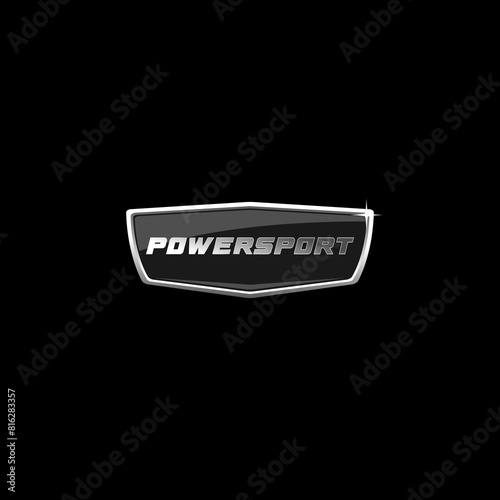 POWER SPORT emblem style and strong lettering, suitable for sport, racing or automotive purposes.