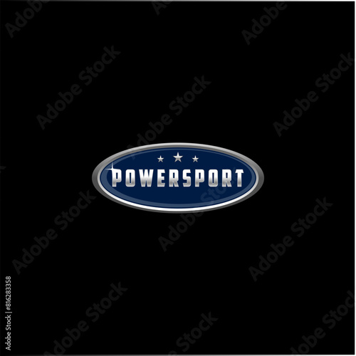 POWER SPORT emblem style and strong lettering, suitable for sport, racing or automotive purposes.