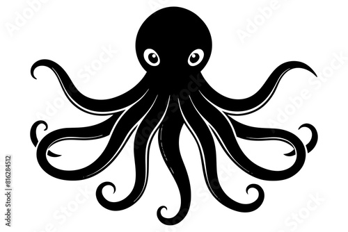 octopus vector silhouette illustration