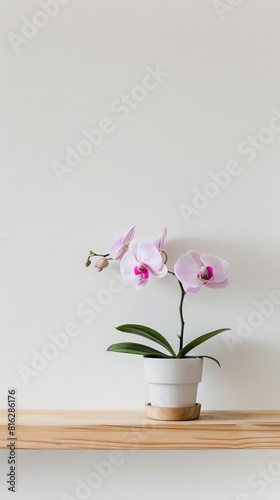 Orchid background with copy space. Valentines day  mothers day  women s day concept.