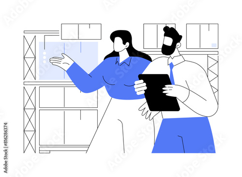Rent a warehouse isolated cartoon vector illustrations.