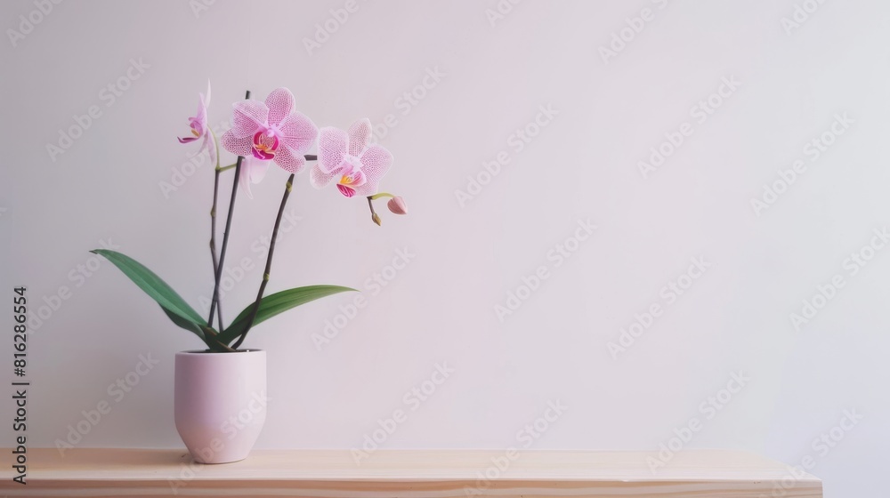 Orchid background with copy space. Valentines day, mothers day, women's day concept.