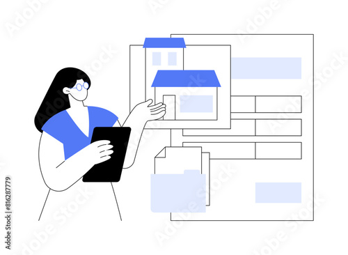 Tenant and landlord representation isolated cartoon vector illustrations.