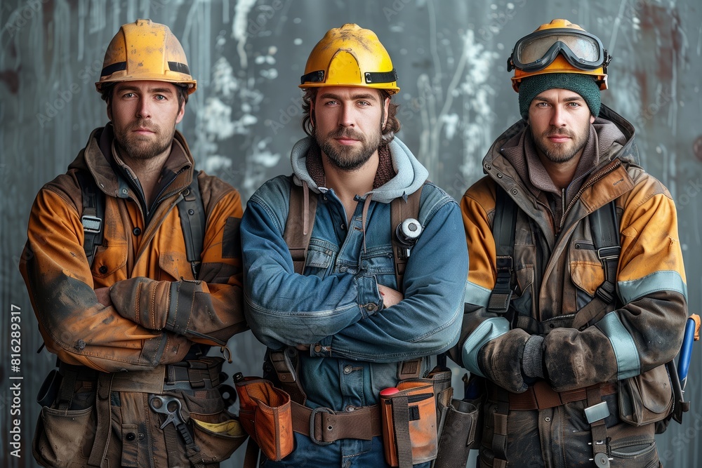 Construction workers in portrait Construction workers in portrait
