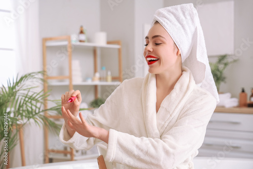 Beautiful young happy woman...