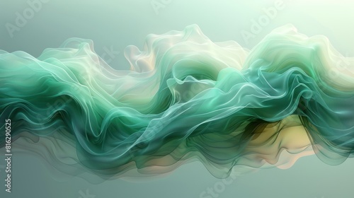 Beautiful Abstract Green wave background