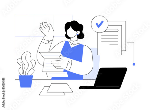 Tax return isolated cartoon vector illustrations.