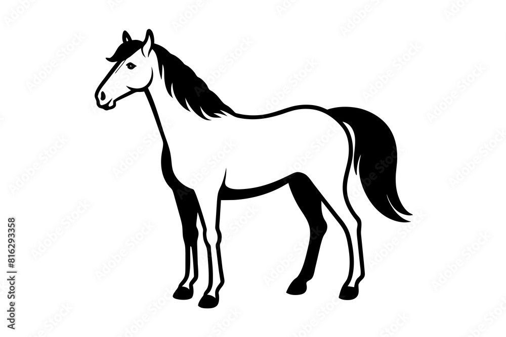 horse vector silhouette illustration horse vector silhouette illustration
