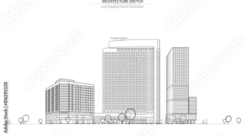 Architecture line drawing.
...