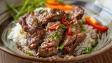 Meat with rice