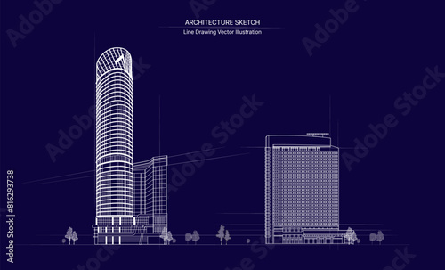 Architecture line drawing.
...