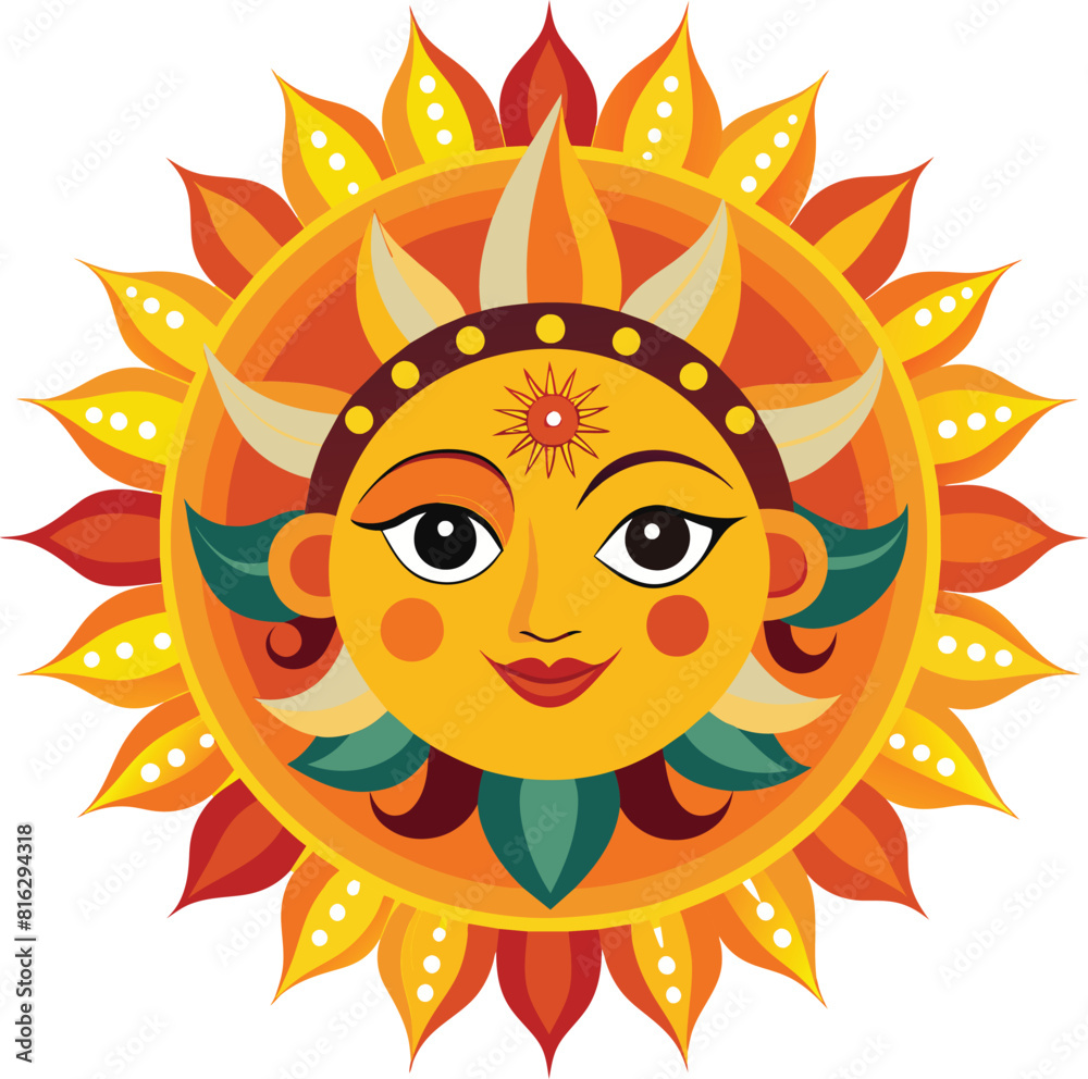 Sinhala and Tamil New Year Sun Vector illustration Sinhala and Tamil New Year Sun Vector illustration