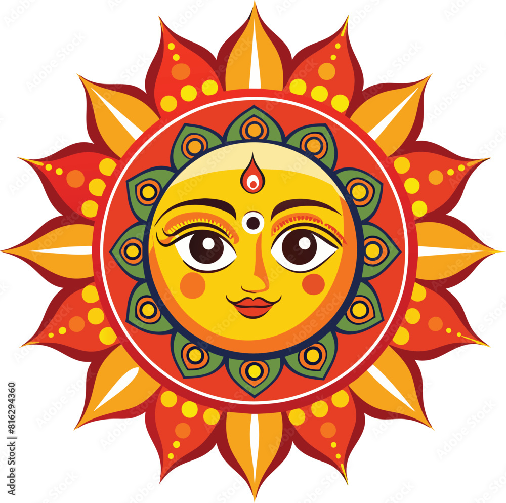 Sinhala and Tamil New Year Sun Vector illustration Sinhala and Tamil New Year Sun Vector illustration