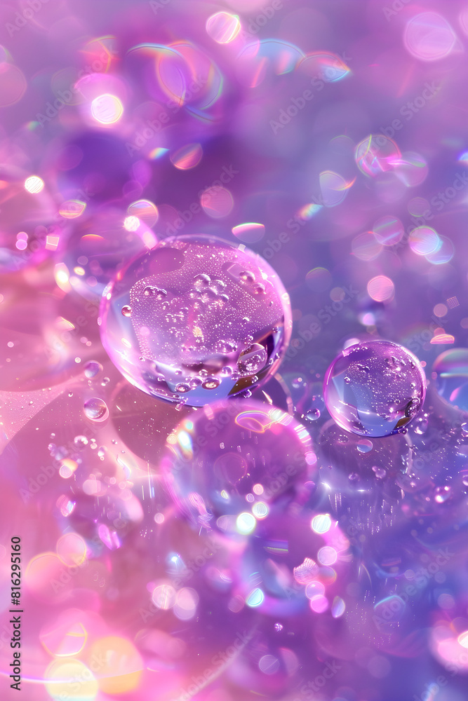 Pink and purple bubbles on a dark background Pink and purple bubbles on a dark background