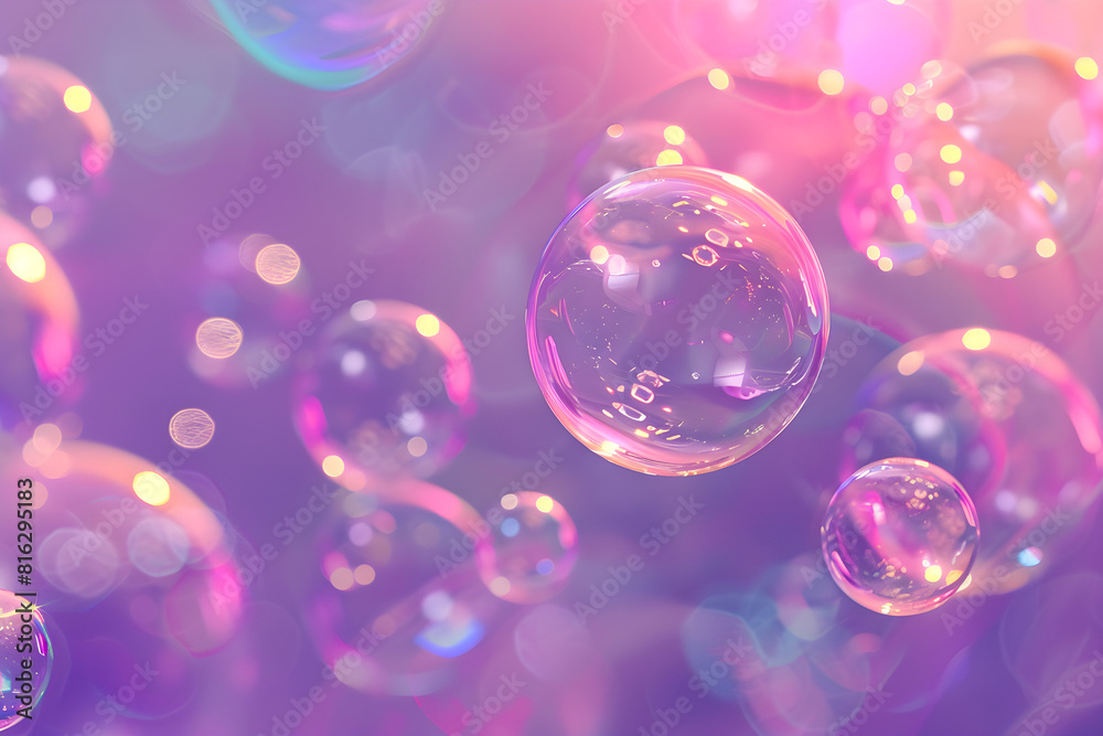 Pink and purple bubbles on a dark background Pink and purple bubbles on a dark background