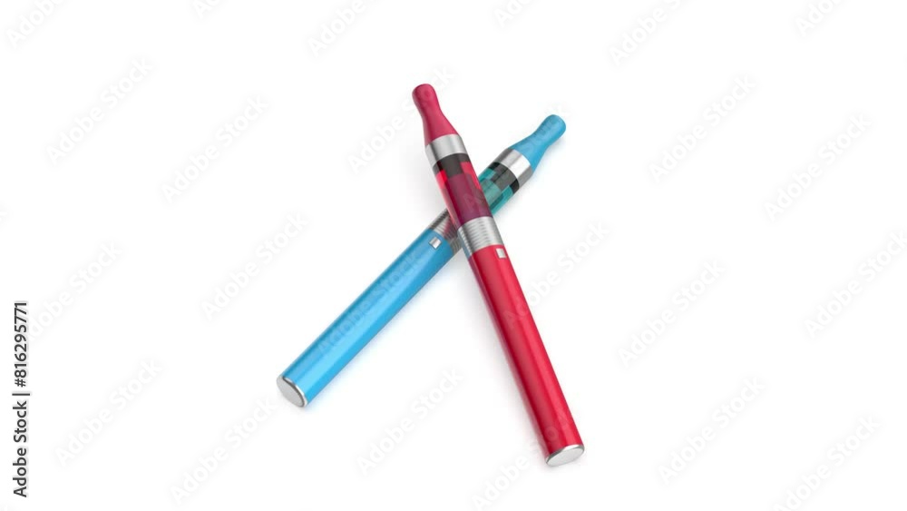 Two different electronic cigarettes on white background Two different electronic cigarettes on white background