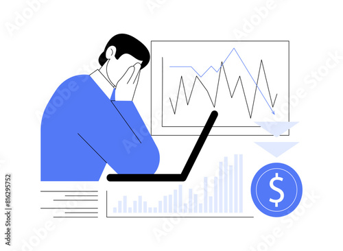Big loss isolated cartoon vector illustrations.