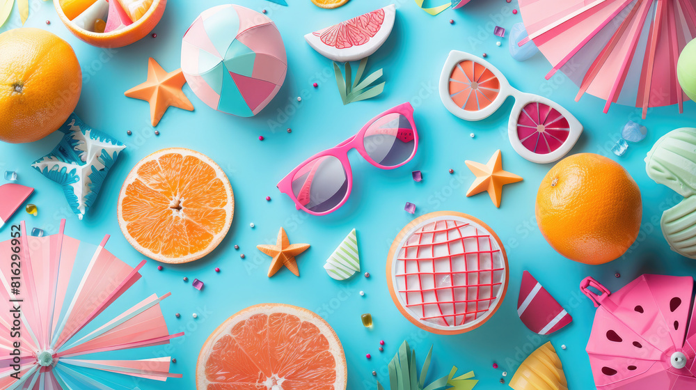 Colorful Geometric Elements Background