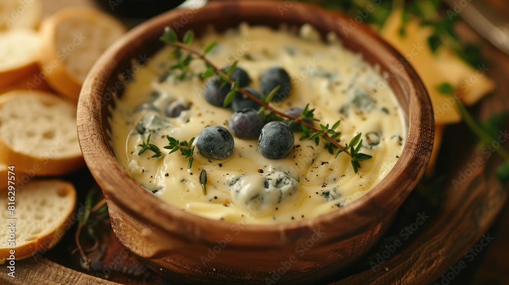 Cheese Dip with a Hint of Blue