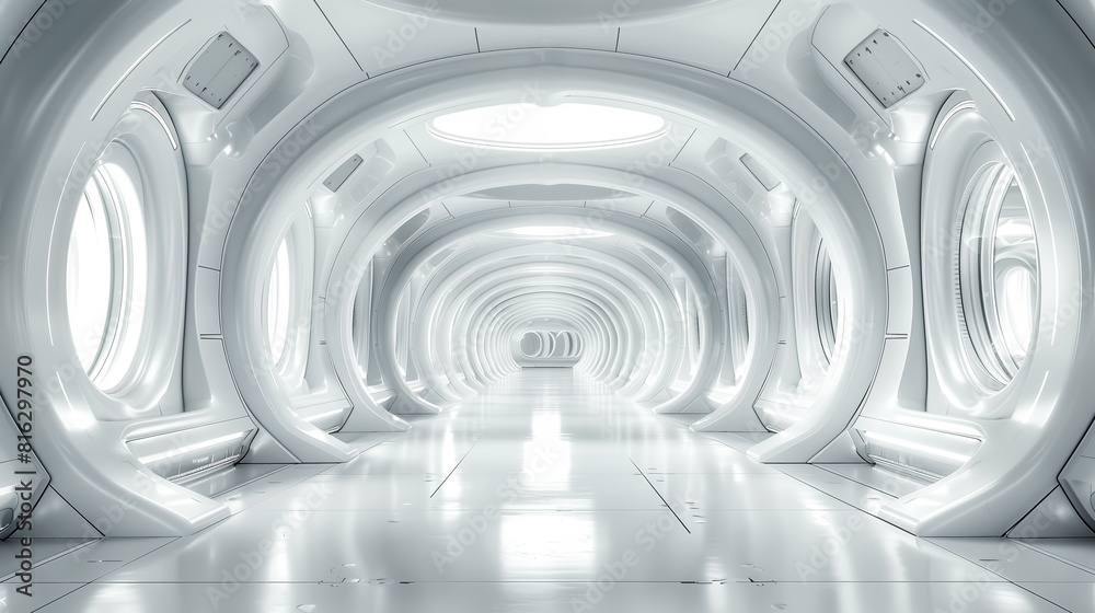 white futuristic building texture, abstract curves pattern. Wall Art Design for Home Decor, 4K Wallpaper and Background for desktop, laptop, Computer, Tablet, Mobile Cell Phone, Smartphone, Cellphone