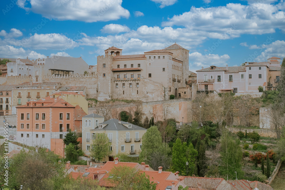 Segovia, España. April 28, 2022: Walls and cathedral of Segovia. Segovia, España. April 28, 2022: Walls and cathedral of Segovia.