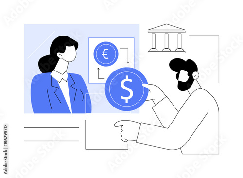 Currency exchange isolated cartoon vector illustrations.