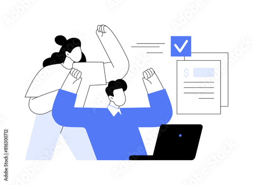 Loan approval isolated cartoon vector illustrations.