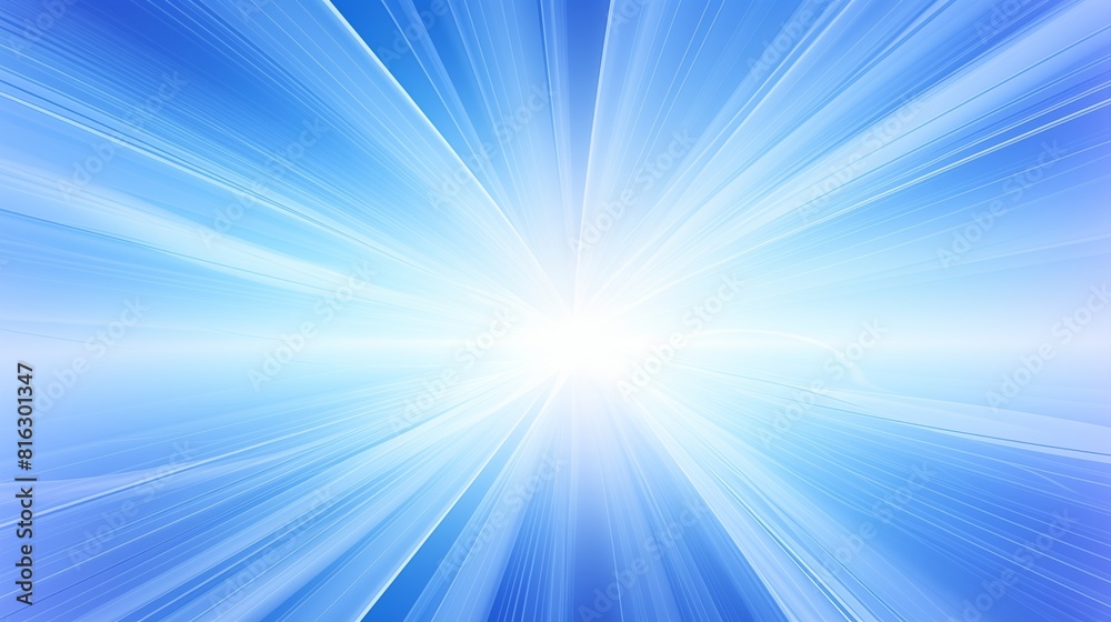 Abstract Blue Light Burst with Radiant Energy and Dynamic Streaks.