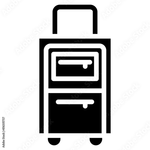 travel bag icon. vacation, tourism and luggage symbol. 