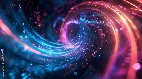 Abstract 3D background with colorful swirl