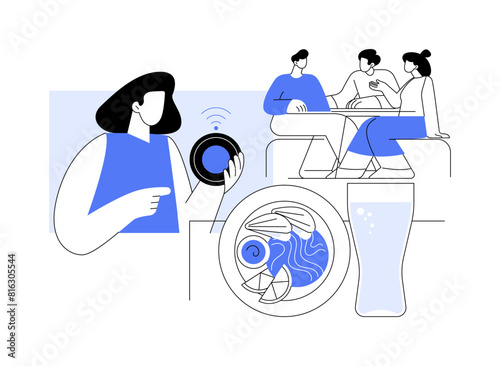 Guest call system isolated cartoon vector illustrations.