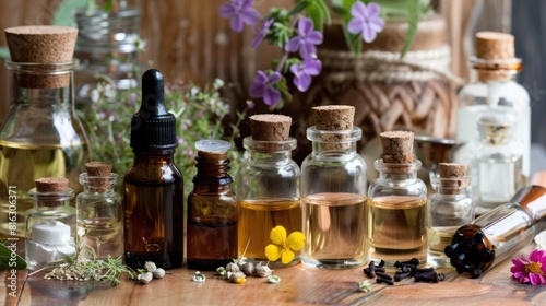 Herbal Treatment with Aromatherapy Essential Oils for Smell Therapy