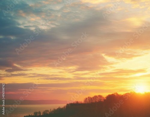 Background of colorful sky concept; abstract blurred sunset; textured image