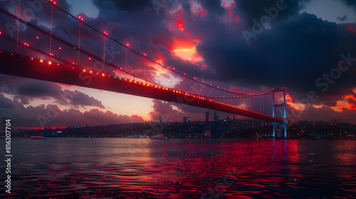 15 July Martyrs Bridge Istanbul : Generative AI photo