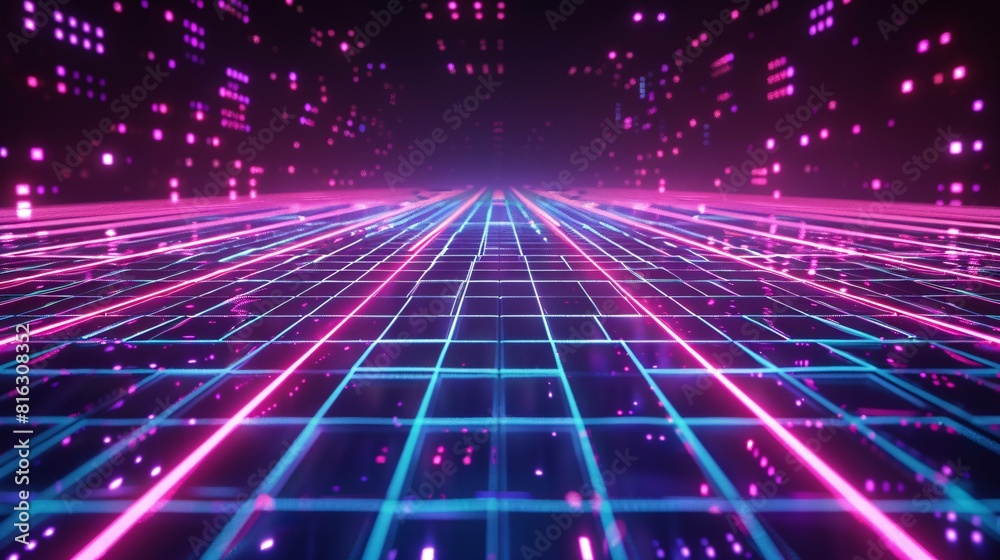 Vaporwave Arcade: Pink Neon Glow Vaporwave Arcade: Pink Neon Glow