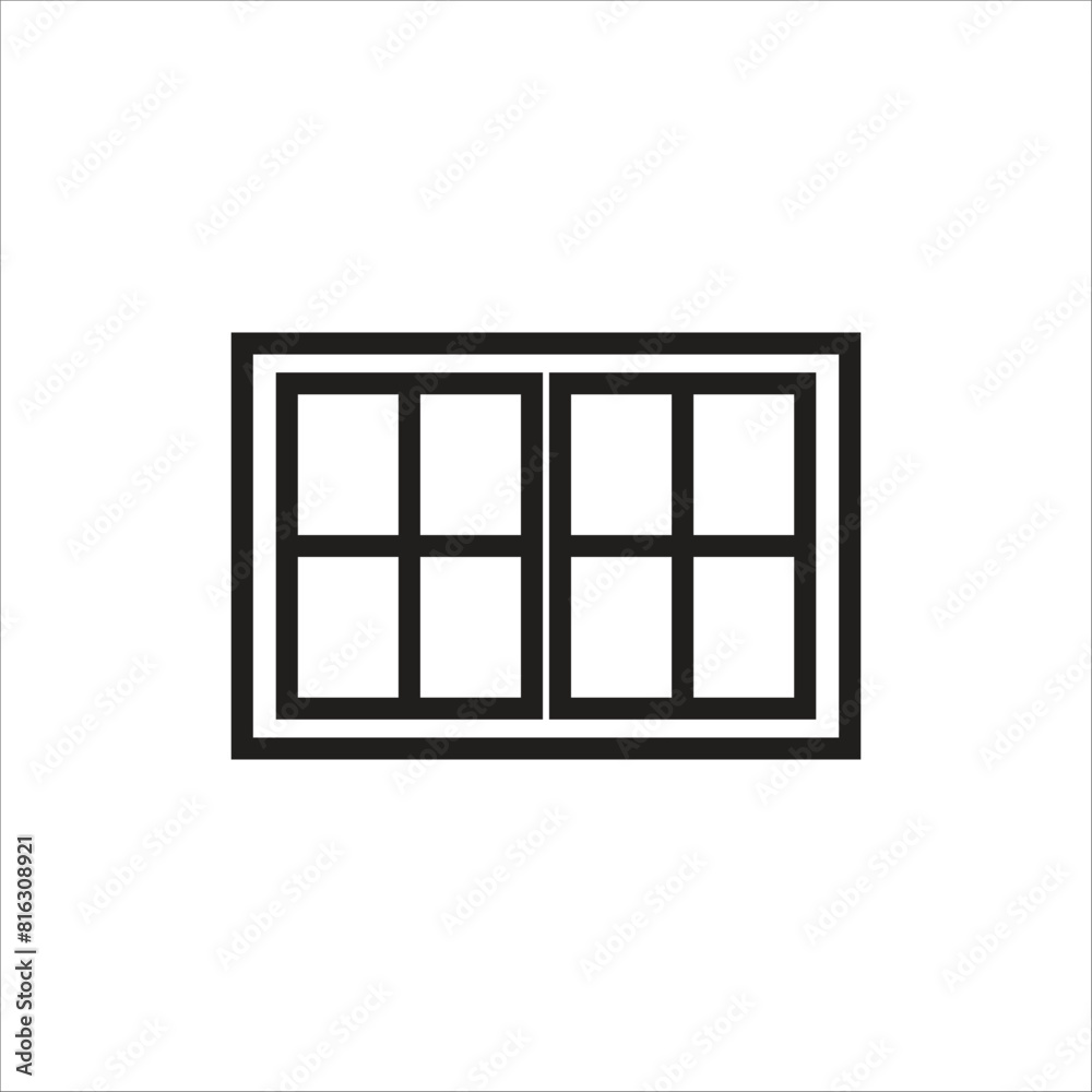 window vector icon line template window vector icon line template