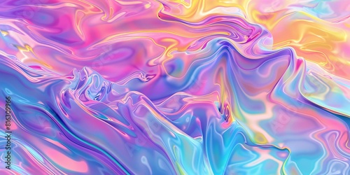 Colorful Abstract Art with Watercolor-like Effects