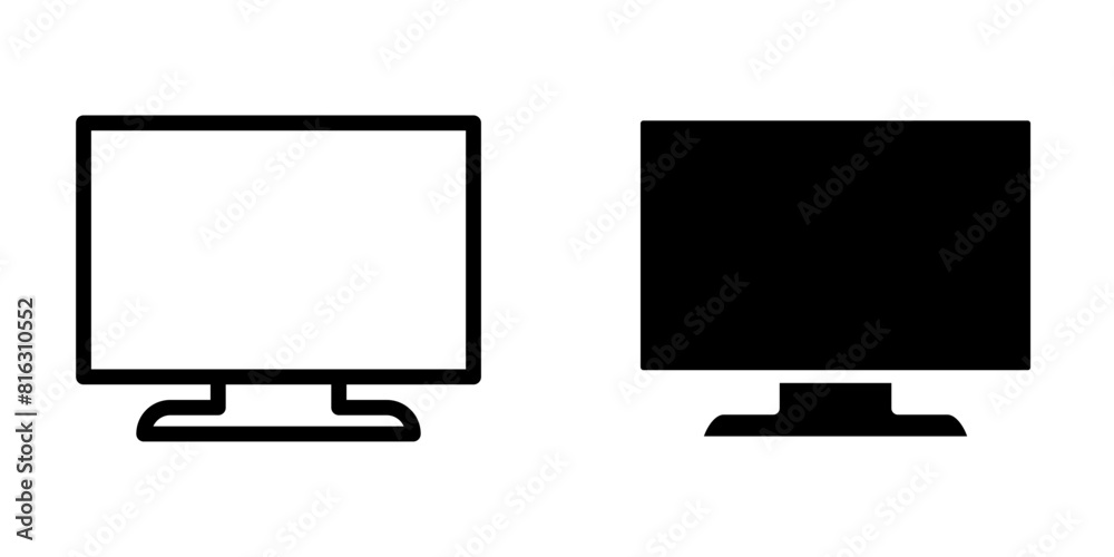 Illustration Vector graphic of monitor icon template Illustration Vector graphic of monitor icon template
