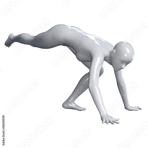 3d human figure Mannequin with a body 3D Render isolated illustration