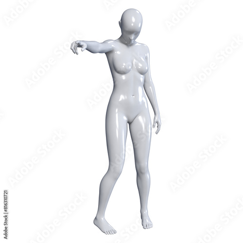 3d human figure Mannequin with a body 3D Render isolated illustration