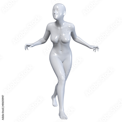 3d human figure Mannequin with a body 3D Render isolated illustration