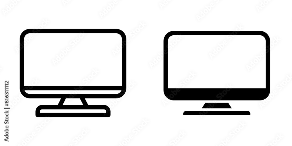 Illustration Vector graphic of monitor icon template Illustration Vector graphic of monitor icon template