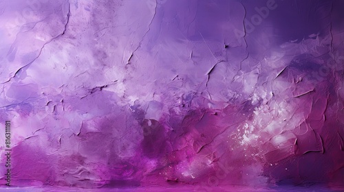 This abstract painting is full of energy and movement, with bold purple brushstrokes that create a sense of depth and texture. The painting is sure to be a statement piece in any home.