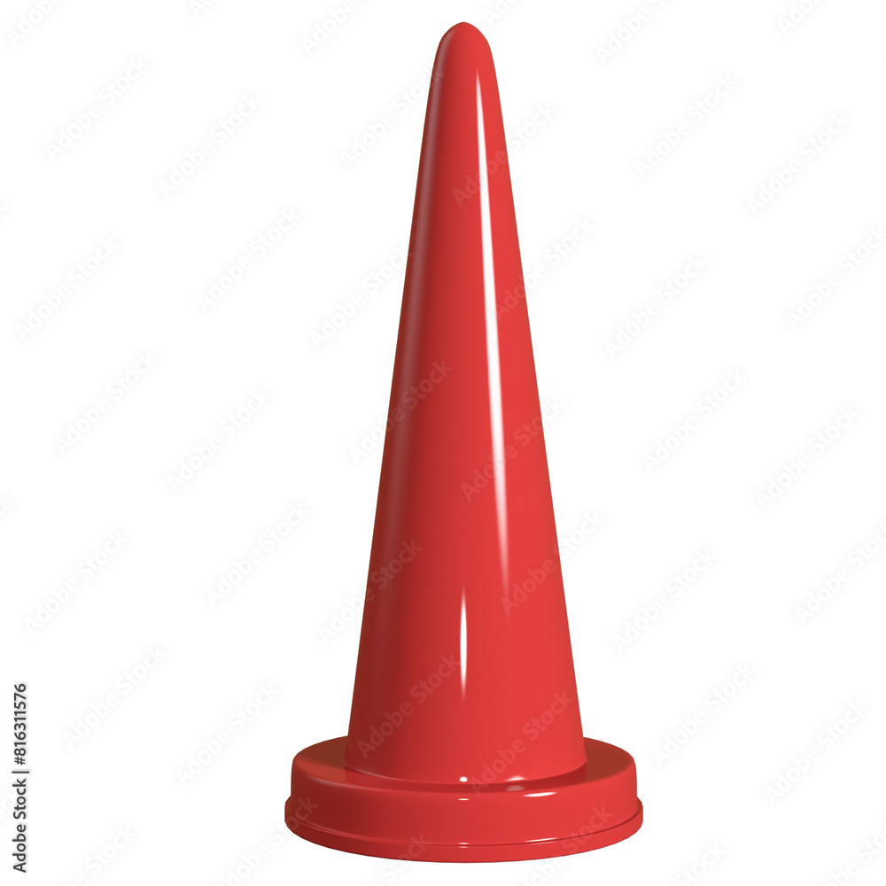 Cone Mark Barrel isolated 3d rendered illustration