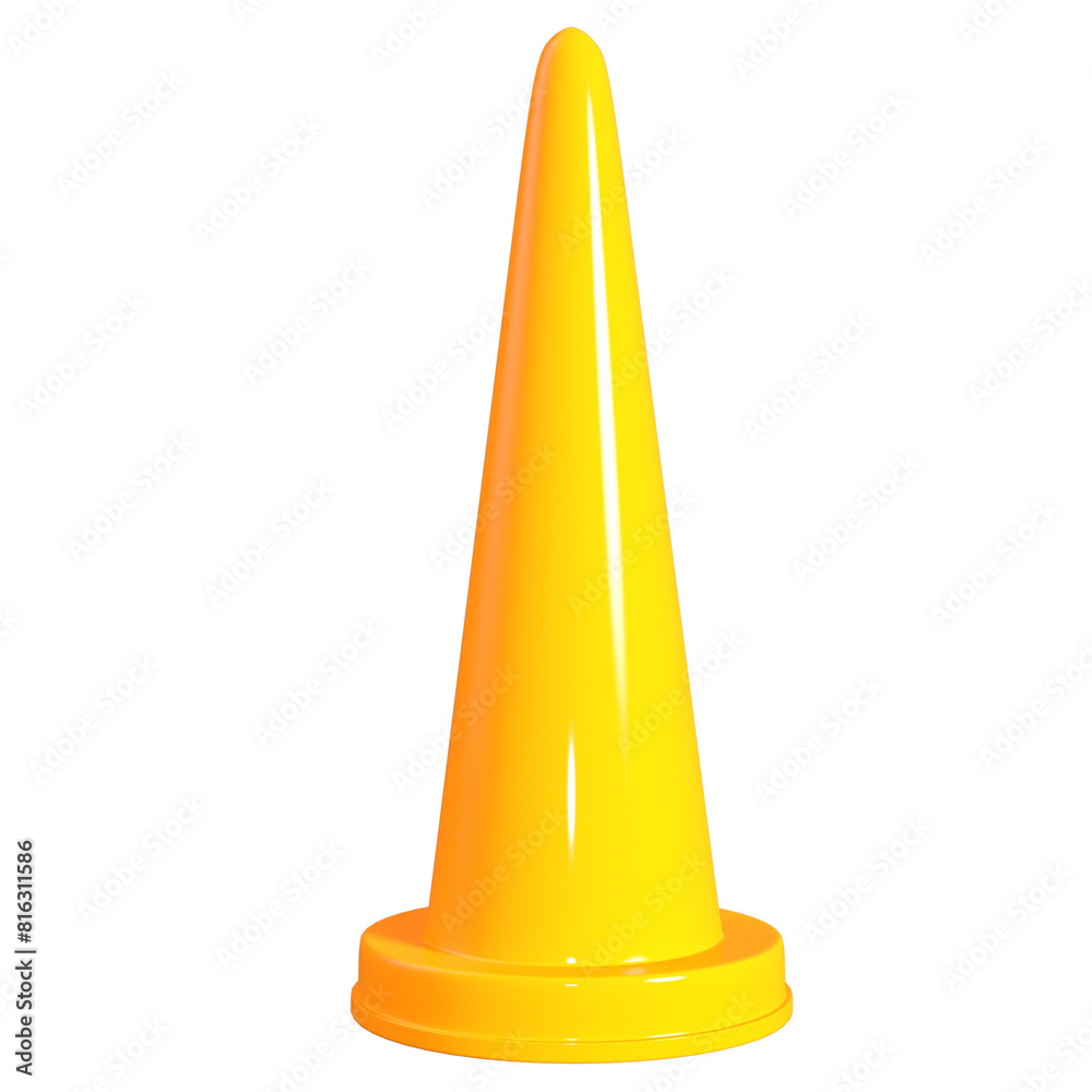 Cone Mark Barrel isolated 3d rendered illustration Cone Mark Barrel isolated 3d rendered illustration