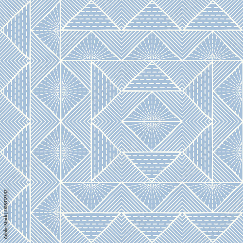 Geometric lines, triangles and  brush strokes marks soft aesthetics surface seamless pattern for digital realm, printed projects, modern wallpaper, home decor, textile projects and other embellishment
