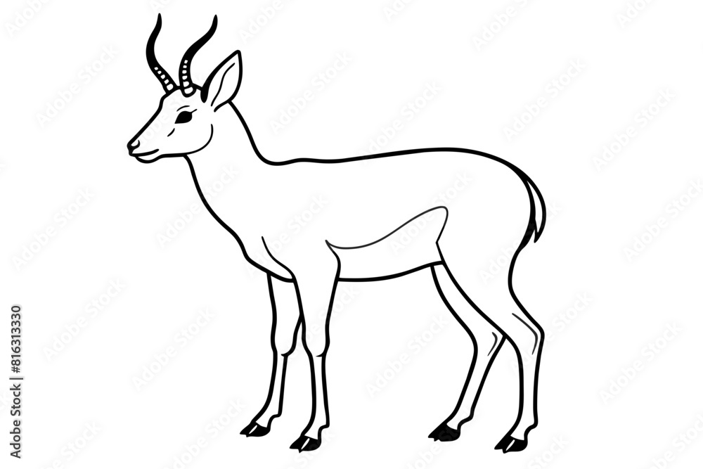 pronghorn vector silhouette illustration pronghorn vector silhouette illustration