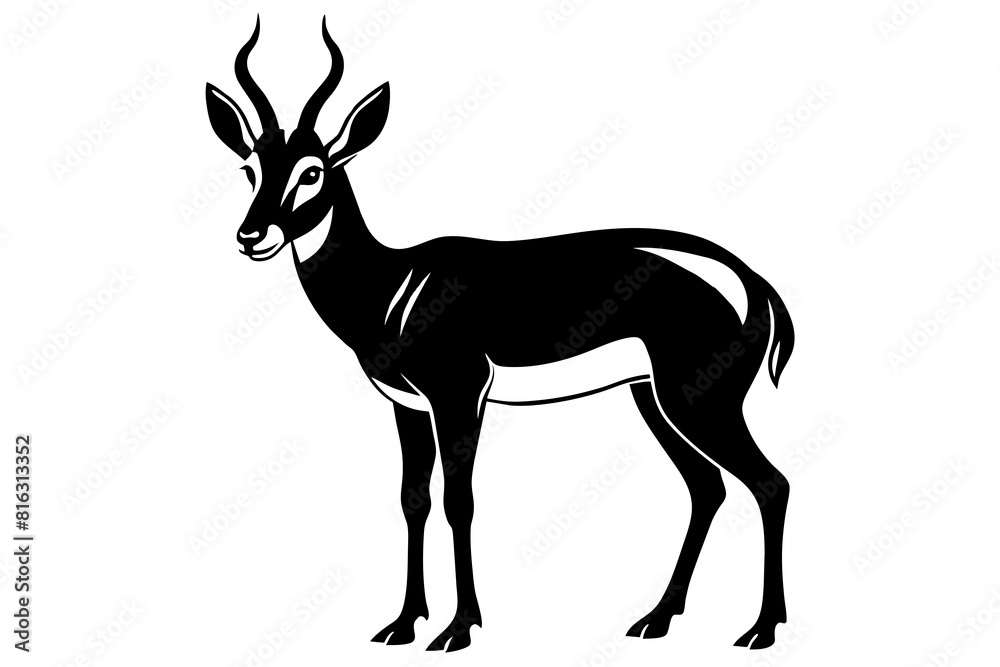 pronghorn vector silhouette illustration pronghorn vector silhouette illustration