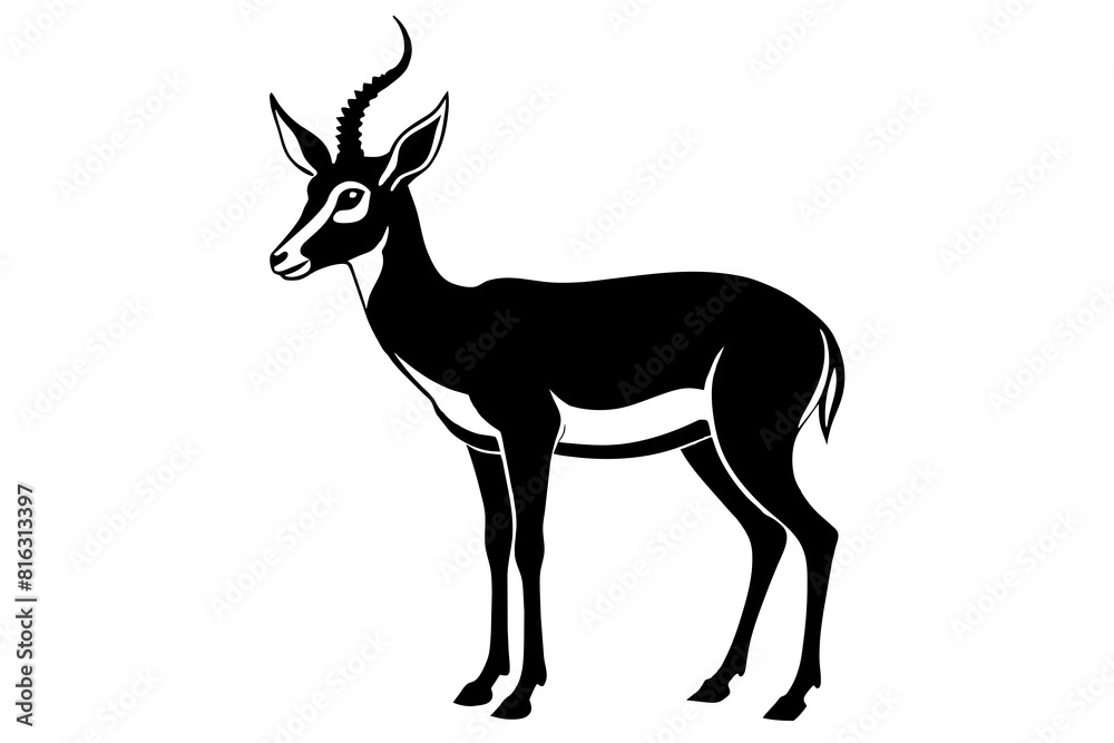 pronghorn vector silhouette illustration pronghorn vector silhouette illustration